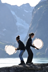 Drum dancing workshop in Greenland.